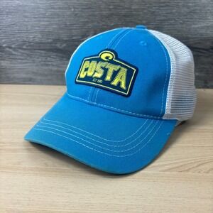 Costa Hat Cap Snap Back Gray Blue Adjustable Fish Fishing Outdoors